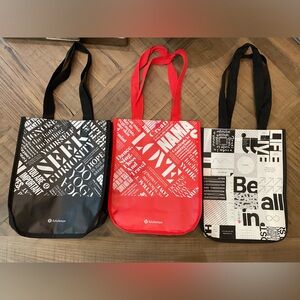 3-Pack Lululemon Reusable Tote Bags